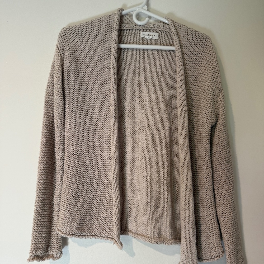 Velvet by Graham and Spencer Cotton Knit Cardigan